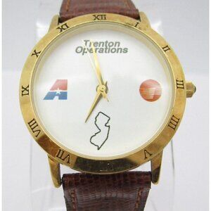 Men Trenton Operation New Jersey 18K Gold Plating Analog 33mm Dial Watch (G523)